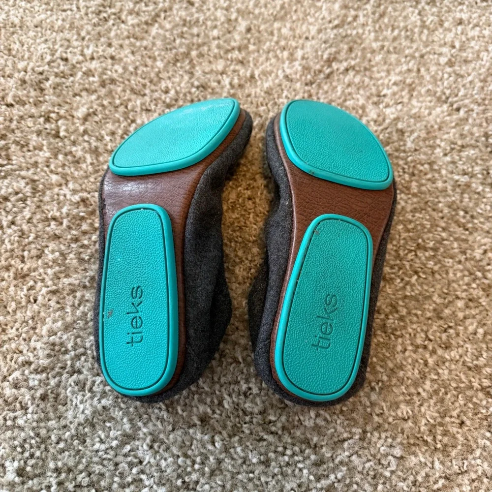Tieks Graystone Vegan wool ballet flats 6 foldable comfort casual office casual